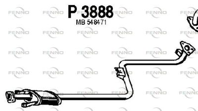 P3888 FENNO Средний глушитель выхлопных газов