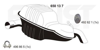 650137 ERNST Глушитель выхлопных газов конечный