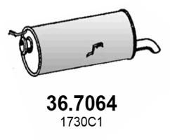 367064 ASSO Глушитель выхлопных газов конечный