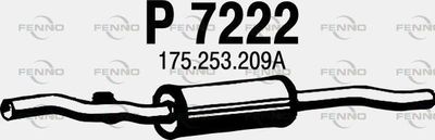 P7222 FENNO Средний глушитель выхлопных газов