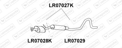 LR07029 VENEPORTE Предглушитель выхлопных газов