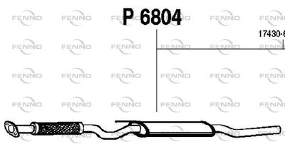 P6804 FENNO Средний глушитель выхлопных газов