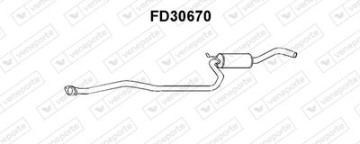 FD30670 VENEPORTE Предглушитель выхлопных газов