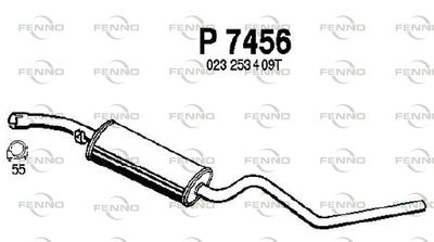 P7456 FENNO Средний глушитель выхлопных газов