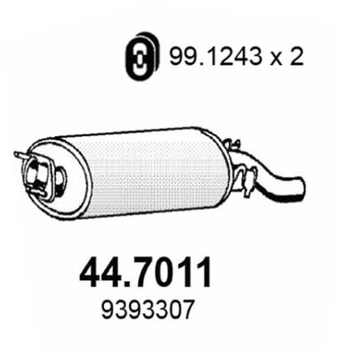 447011 ASSO Глушитель выхлопных газов конечный