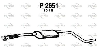 P2651 FENNO Средний глушитель выхлопных газов