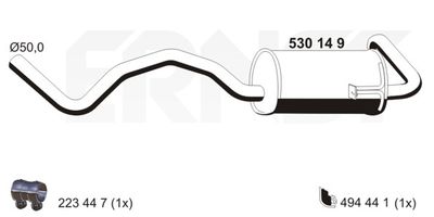 530149 ERNST Глушитель выхлопных газов конечный