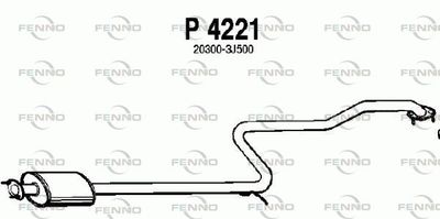 P4221 FENNO Средний глушитель выхлопных газов