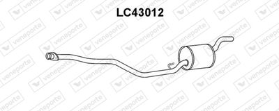 LC43012 VENEPORTE Средний глушитель выхлопных газов