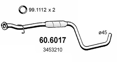 606017 ASSO Средний глушитель выхлопных газов