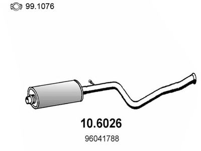 106026 ASSO Средний глушитель выхлопных газов