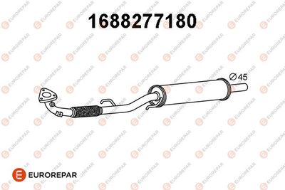 1688277180 EUROREPAR Предглушитель выхлопных газов