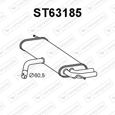 ST63185 VENEPORTE Глушитель выхлопных газов конечный