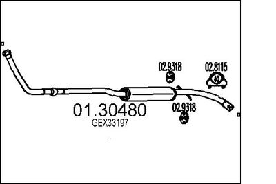 0130480 MTS Предглушитель выхлопных газов