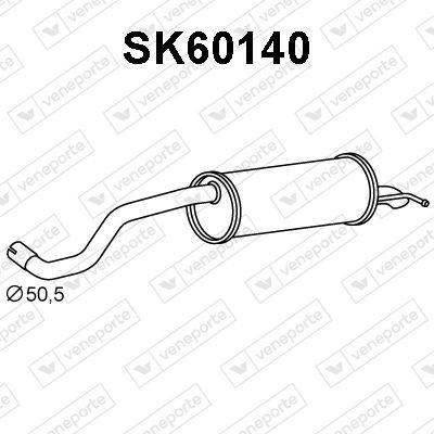 SK60140 VENEPORTE Глушитель выхлопных газов конечный