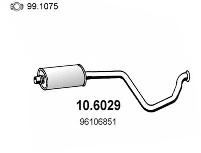 106029 ASSO Средний глушитель выхлопных газов