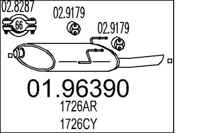 0196390 MTS Глушитель выхлопных газов конечный