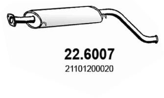 226007 ASSO Средний глушитель выхлопных газов