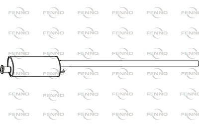 P2490 FENNO Средний глушитель выхлопных газов