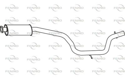 P7906 FENNO Средний глушитель выхлопных газов