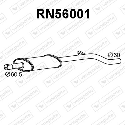 RN56001 VENEPORTE Предглушитель выхлопных газов