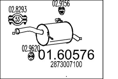 0160576 MTS Глушитель выхлопных газов конечный