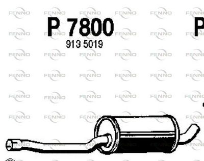 P7800 FENNO Средний глушитель выхлопных газов