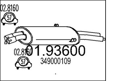 0193600 MTS Глушитель выхлопных газов конечный