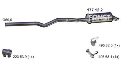177122 ERNST Глушитель выхлопных газов конечный