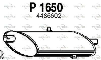 P1650 FENNO Средний глушитель выхлопных газов