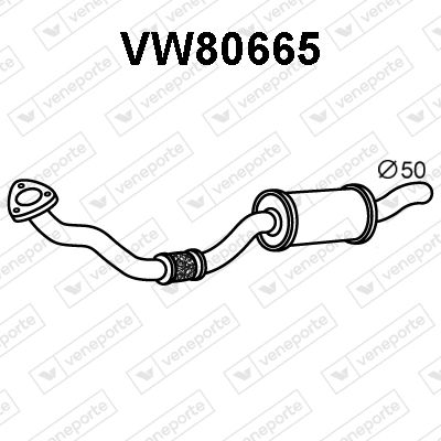 VW80665 VENEPORTE Предглушитель выхлопных газов
