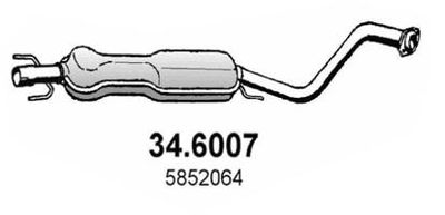 346007 ASSO Средний глушитель выхлопных газов