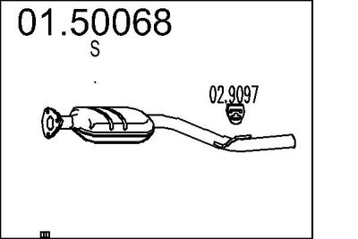 0150068 MTS Средний глушитель выхлопных газов