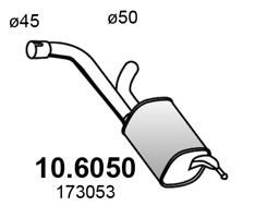 106050 ASSO Средний глушитель выхлопных газов