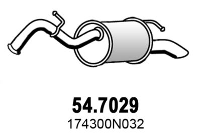 547029 ASSO Глушитель выхлопных газов конечный