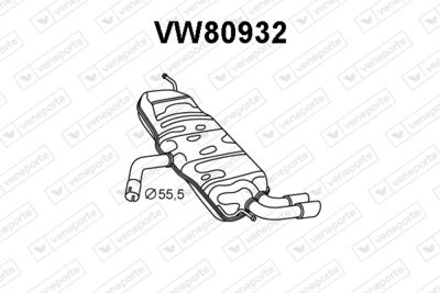 VW80932 VENEPORTE Глушитель выхлопных газов конечный