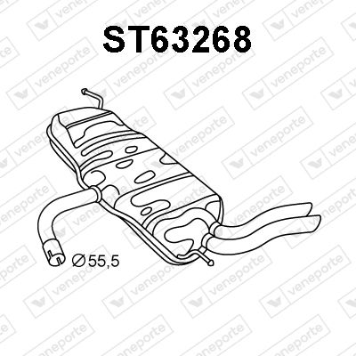 ST63268 VENEPORTE Глушитель выхлопных газов конечный