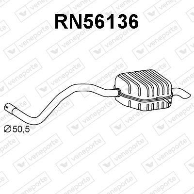 RN56136 VENEPORTE Глушитель выхлопных газов конечный