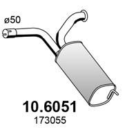 106051 ASSO Средний глушитель выхлопных газов