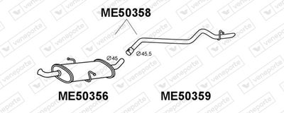 ME50358 VENEPORTE Глушитель выхлопных газов конечный