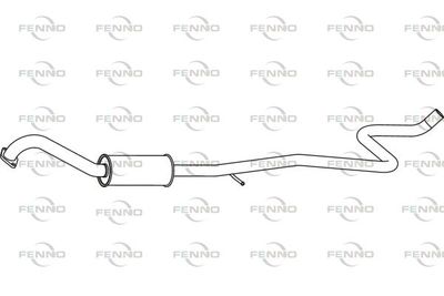 P23060 FENNO Средний глушитель выхлопных газов