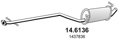 146136 ASSO Средний глушитель выхлопных газов