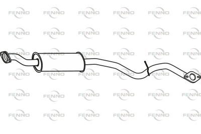 P60014 FENNO Средний глушитель выхлопных газов