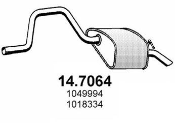 147064 ASSO Глушитель выхлопных газов конечный