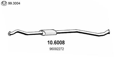 106008 ASSO Средний глушитель выхлопных газов