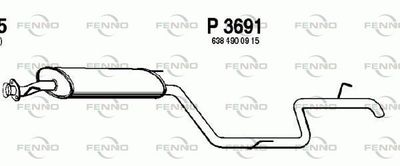 P3691 FENNO Глушитель выхлопных газов конечный