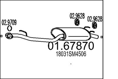 0167870 MTS Глушитель выхлопных газов конечный
