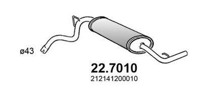 227010 ASSO Глушитель выхлопных газов конечный
