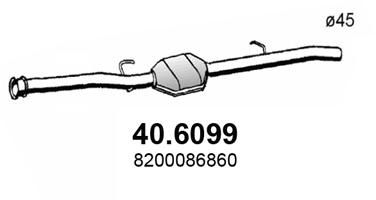 406099 ASSO Средний глушитель выхлопных газов