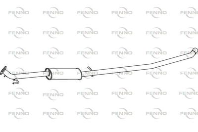 P43140 FENNO Средний глушитель выхлопных газов